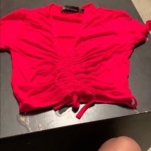 Red crop top